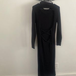 Zara open back knit dress